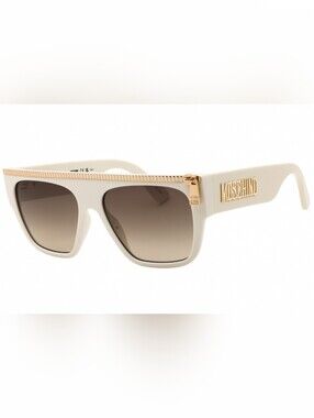 Moschino, MOS165/S, IVORY/BROWN SF, Woman's Sunglasses, Size56X16X145